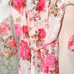 Floral Print Aesthetic gown