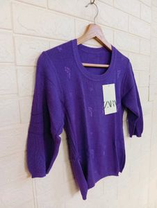Purple Knit Sweater