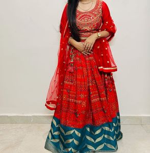 Ethnic Red Lehanga