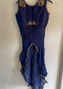 Elegant Navy Blue Ethnic Dress