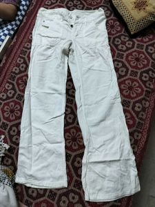 White Diesel Flare Leg Jeans