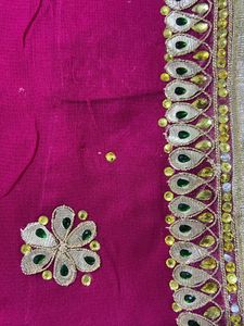 Rajasthani Rajputana Gotapatti Rani Pink Saree