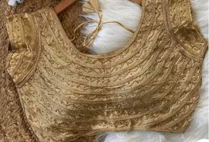 Embroidered Golden Blouse