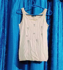 Embellished Knit Tank Top