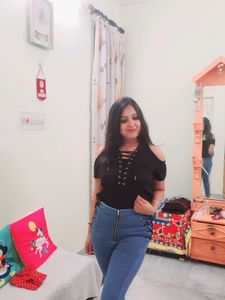 Solid Black Designer Top Which Is Totally New With Tag