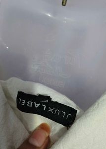 White Tie Front Mini Dress