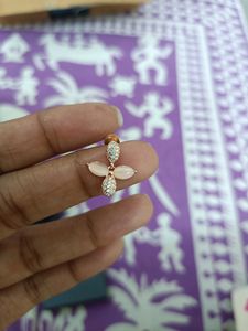 92.5 Silver Earrings With Rose Gold Coated