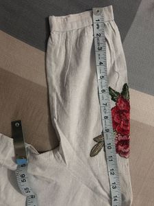 Off White Top With Floral Patchwork
