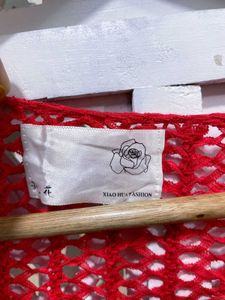 Cherry Breeze Open Knit Top C