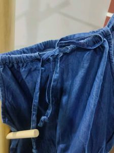 Denim Culotte Jumpsuit