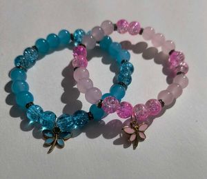 Dragonfly Beaded Bracelets - Set of 2
