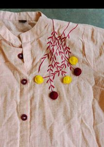 Handmade Embroidered Button-Down Dress