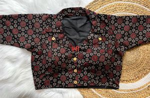 *Ajrakh collar Blouses**Pure vegetable dye fabri