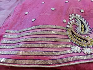 Pink Embellished Sari