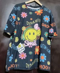 Multi Floral Printed T-shirt For 42 Chest