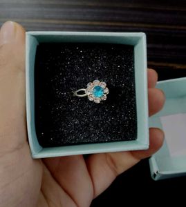 ADJUSTABLE BLUE STONE RING