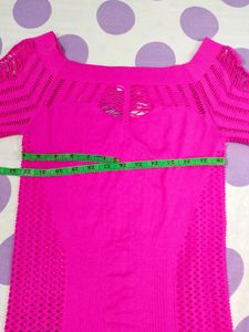 Magenta Colour Frock For Girls