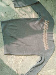 Elegant Grey Knit Sweater