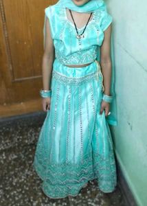 Aqua Embellished Lehenga Set