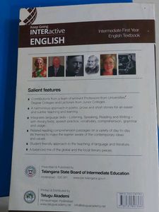 Intermediate English Textbooks | Telangana State Board