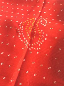 Red Bandhani saree