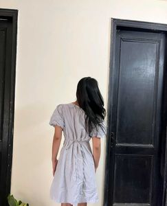 Baloon Sleeve Round Neck Summer Pinteresty Dress