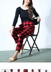 Red & Black Plaid Pants