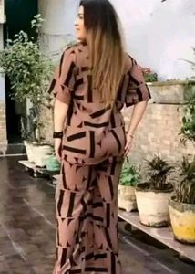 Brown Printed Co-ord Set