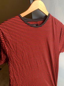 Ascot Red & Black Striped Tee