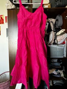Pink Eyelet Summer Dress