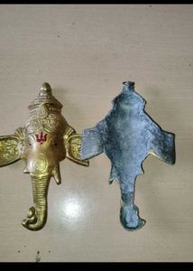 Metal Ganpti Face Show Piece