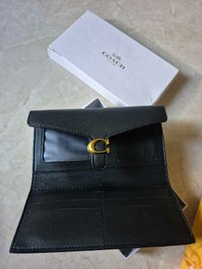Coach Balck Leather Wallet With Box