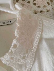 Zara Lace Trim White Shirt