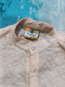 Peach Chicken Kari Kurta New