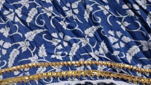 Blue &amp; White Floral Print Dress