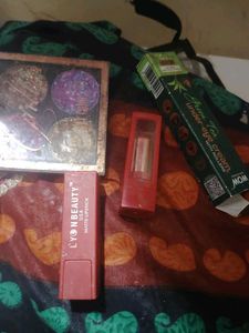 Makeup Bundle: Lipstick, Eyeshadow, Under-eye Crea