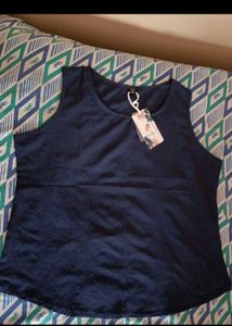 Navy Sleeveless Top