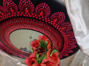 Mirror With Mandala Art Work