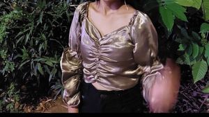 Copper Brown Satin Top