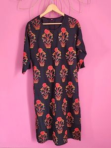 Black  Crape Kurti