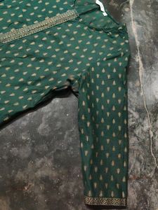 bottle green kurti