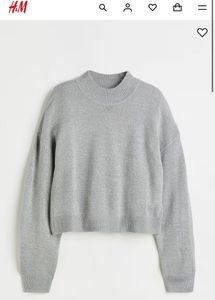 Gray Knit Sweater, full sleeves