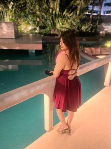 Burgundy Party Dress