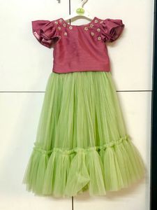 Partywear Crop Top And Skirt