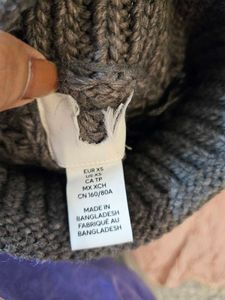 Cozy Gray Knit Turtleneck