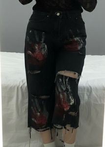 🖤Distressed Handprint Jorts🖤