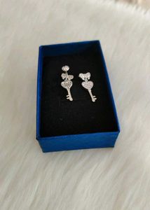 925Key to My Heart Earrings wth hallmark