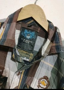 Multi Checked Print Shirt For 38 Chest