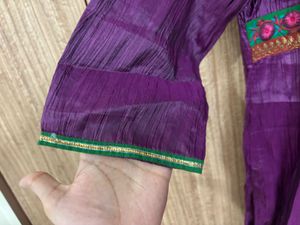 Rang Manch Silk Kurta (L)