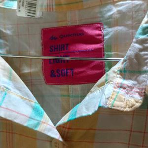 Vintage Plaid Short Sleeve Button Down